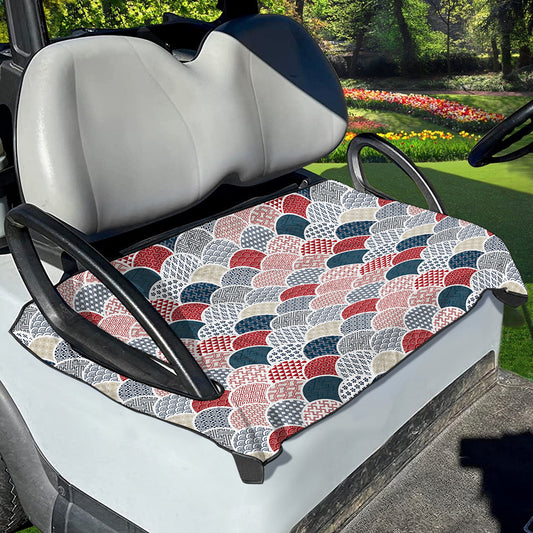 Japanese Geometric Pattern Print Golf Cart Seat Cover
