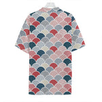 Japanese Geometric Pattern Print Hawaiian Shirt