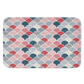 Japanese Geometric Pattern Print Indoor Door Mat