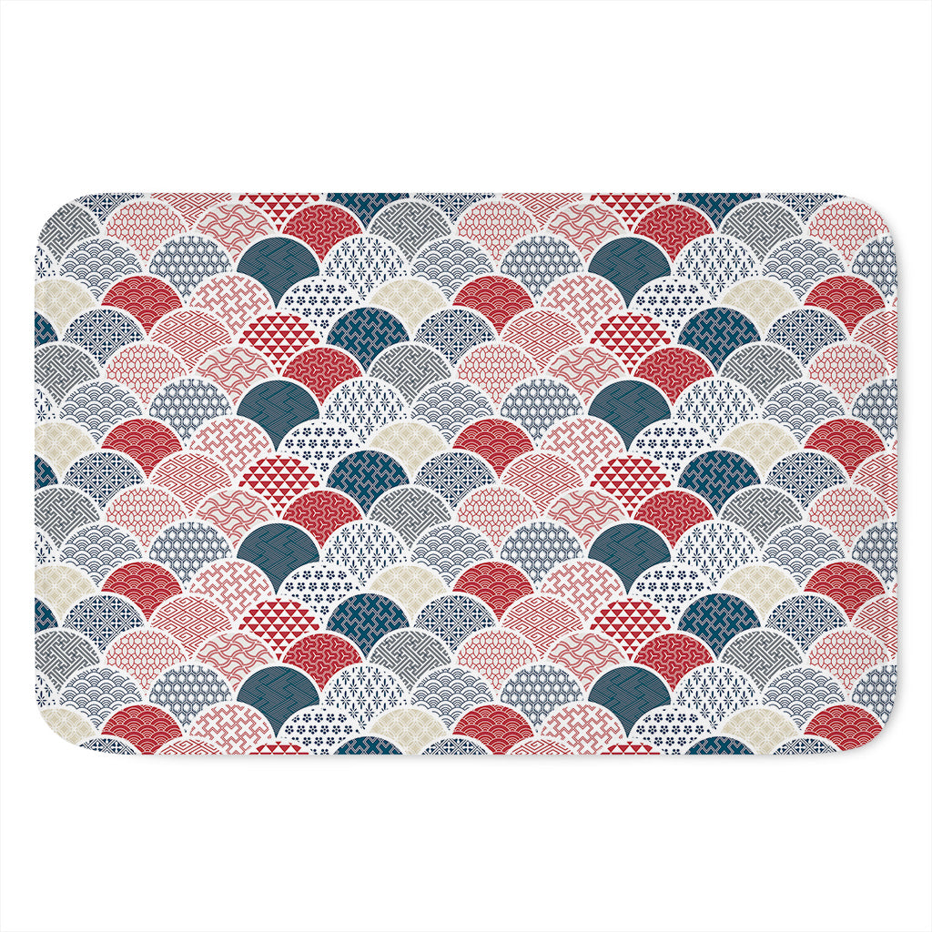 Japanese Geometric Pattern Print Indoor Door Mat