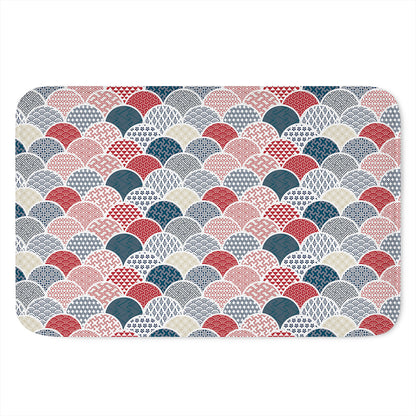 Japanese Geometric Pattern Print Indoor Door Mat