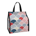 Japanese Geometric Pattern Print Insulated Lunch Tote