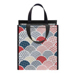Japanese Geometric Pattern Print Insulated Lunch Tote