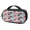 Japanese Geometric Pattern Print Portable Cooler Travel Case