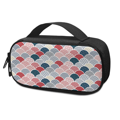 Japanese Geometric Pattern Print Insulin Cooler Travel Case