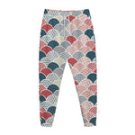 Japanese Geometric Pattern Print Jogger Pants