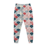 Japanese Geometric Pattern Print Jogger Pants