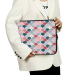 Japanese Geometric Pattern Print Laptop Sleeve