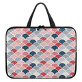 Japanese Geometric Pattern Print Laptop Sleeve With Handle