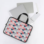 Japanese Geometric Pattern Print Laptop Sleeve With Handle