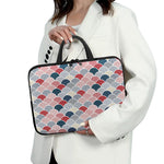 Japanese Geometric Pattern Print Laptop Sleeve With Handle