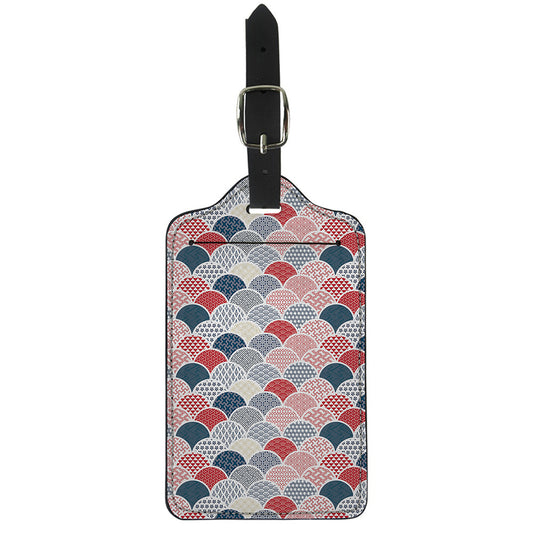 Japanese Geometric Pattern Print Luggage Tag