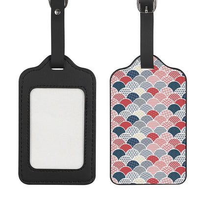 Japanese Geometric Pattern Print Luggage Tag