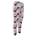 Japanese Geometric Pattern Print Men's Compression Pants