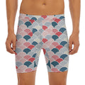 Japanese Geometric Pattern Print Men's Long Boxer Briefs