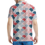 Japanese Geometric Pattern Print Men's Polo Shirt