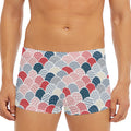 Japanese Geometric Pattern Print Men's Short Boxer Briefs