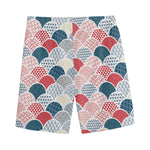 Japanese Geometric Pattern Print Men's Sports Shorts
