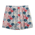 Japanese Geometric Pattern Print Mesh Shorts