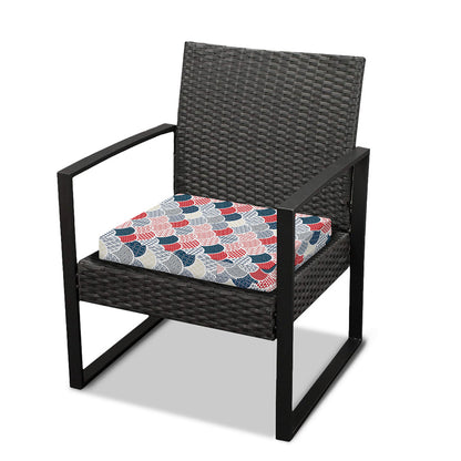 Japanese Geometric Pattern Print Outdoor Seat Cushion Cover