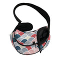 Japanese Geometric Pattern Print Pet Sling Carrier