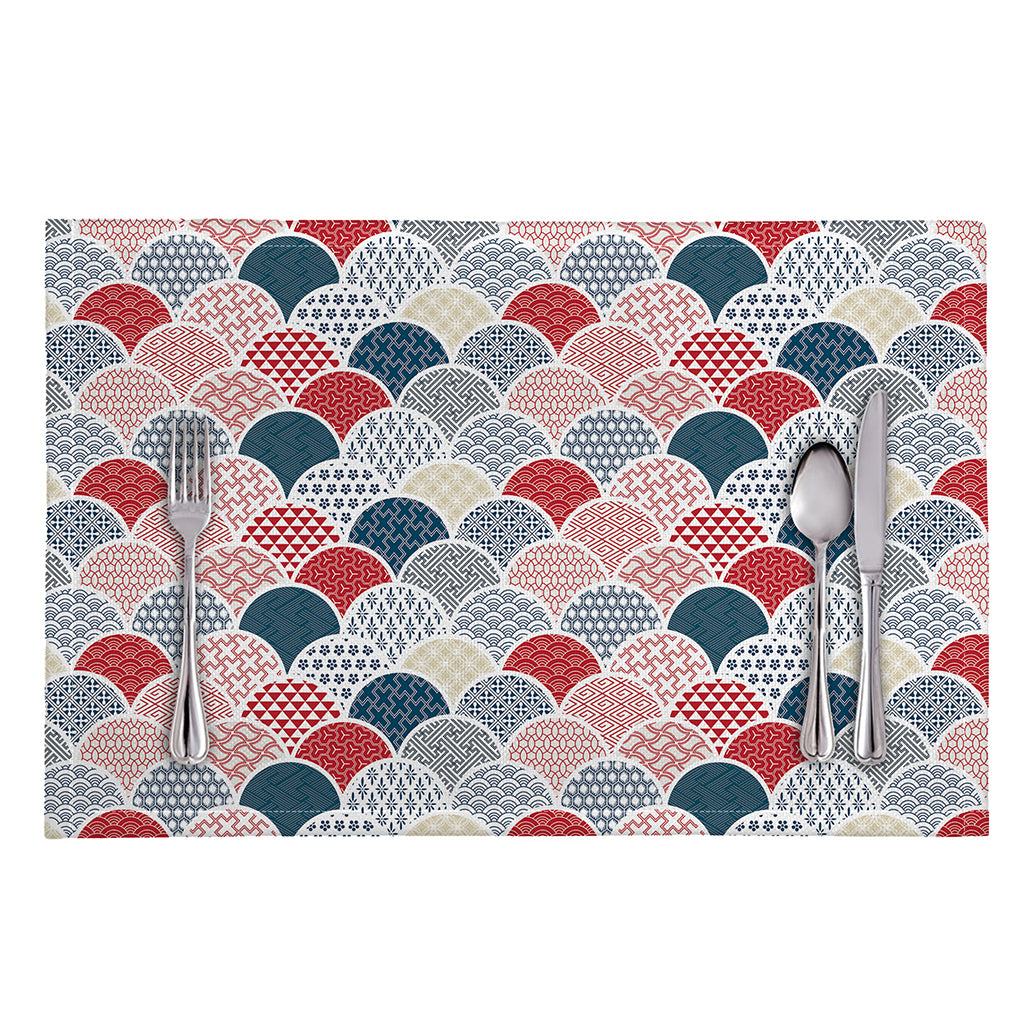 Japanese Geometric Pattern Print Placemat