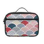 Japanese Geometric Pattern Print Portable Lunch Bag