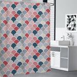 Japanese Geometric Pattern Print Premium Shower Curtain