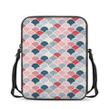 Japanese Geometric Pattern Print Rectangular Crossbody Bag