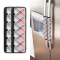 Japanese Geometric Pattern Print Refrigerator Handle Covers