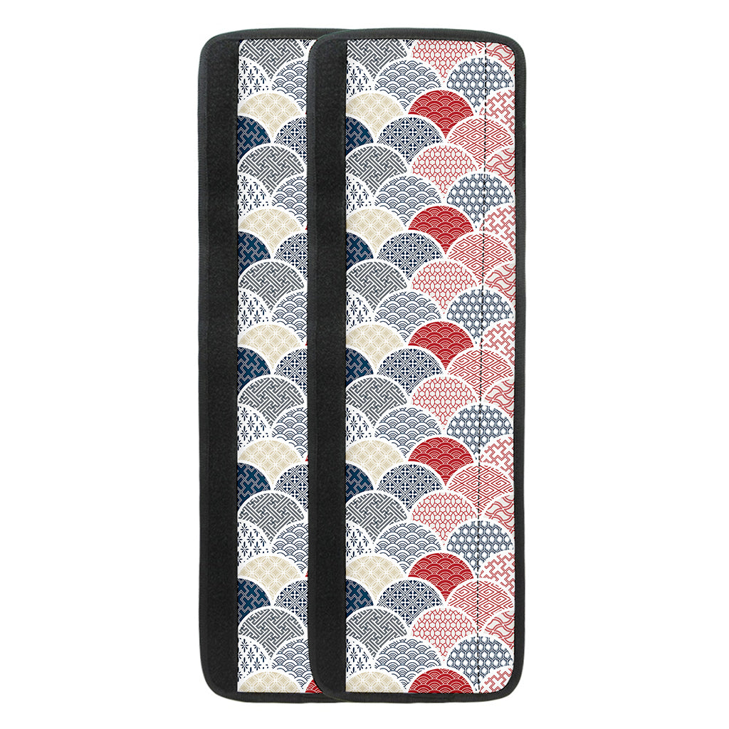 Japanese Geometric Pattern Print Refrigerator Handle Covers