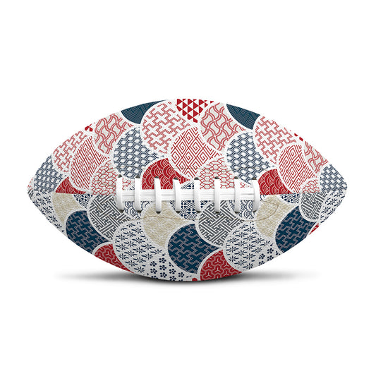 Japanese Geometric Pattern Print Rugby Ball