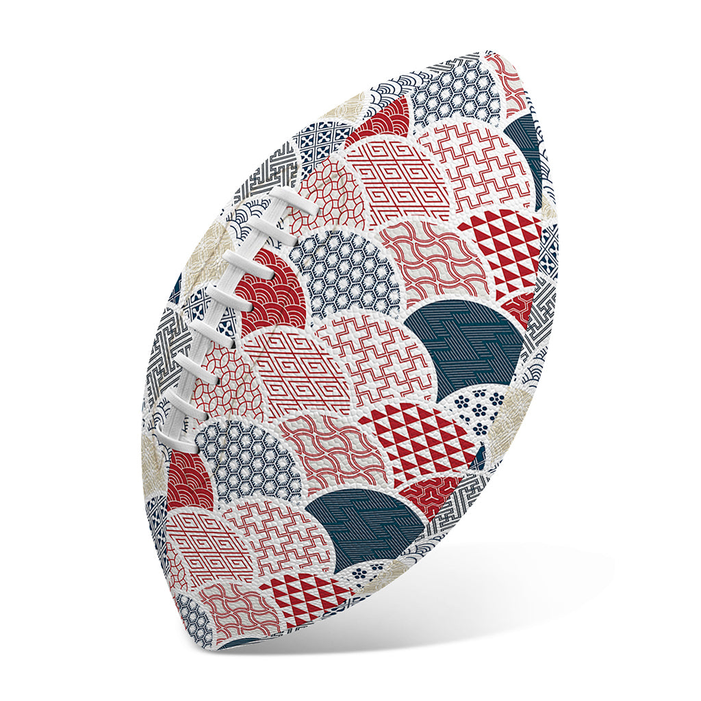 Japanese Geometric Pattern Print Rugby Ball