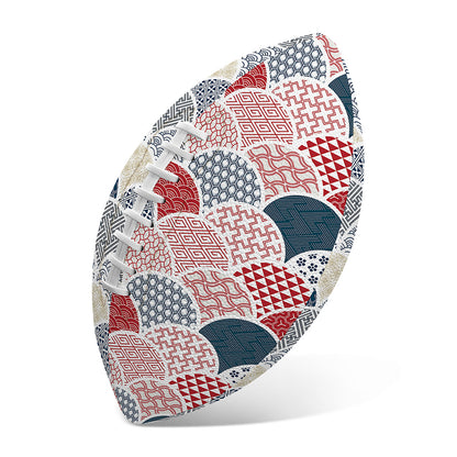 Japanese Geometric Pattern Print Rugby Ball