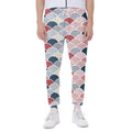 Japanese Geometric Pattern Print Joggers