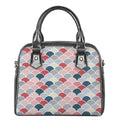 Japanese Geometric Pattern Print Shoulder Handbag