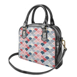 Japanese Geometric Pattern Print Shoulder Handbag