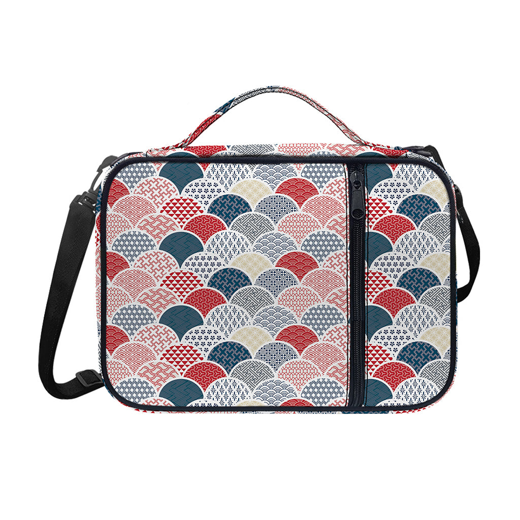 Japanese Geometric Pattern Print Shoulder Strap Bible Bag