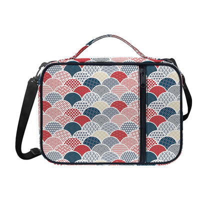 Japanese Geometric Pattern Print Shoulder Strap Bible Bag