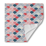 Japanese Geometric Pattern Print Silk Bandana