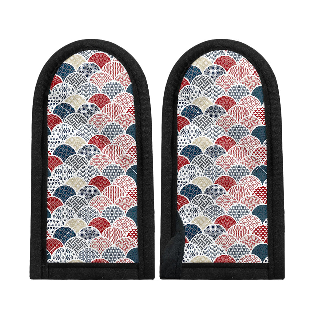 Japanese Geometric Pattern Print Skillet Handle Cover