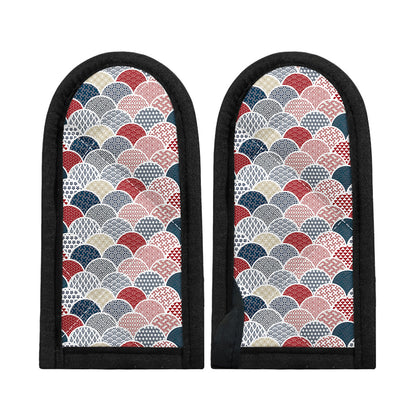 Japanese Geometric Pattern Print Skillet Handle Cover