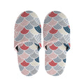 Japanese Geometric Pattern Print Slippers