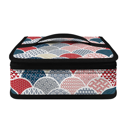 Japanese Geometric Pattern Print Small Lunch Bag