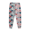 Japanese Geometric Pattern Print Sweatpants