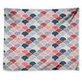 Japanese Geometric Pattern Print Tapestry
