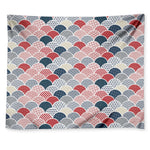 Japanese Geometric Pattern Print Tapestry