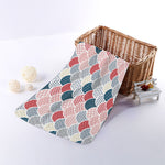 Japanese Geometric Pattern Print Towel