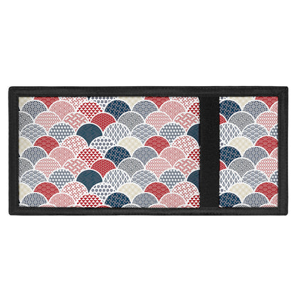 Japanese Geometric Pattern Print Trifold Wallet