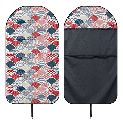 Japanese Geometric Pattern Print Waterproof Car Seat Cover